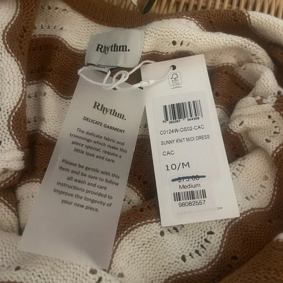 Rhythm Sunny Knit Midi Dress NWT - Picture 6 of 6